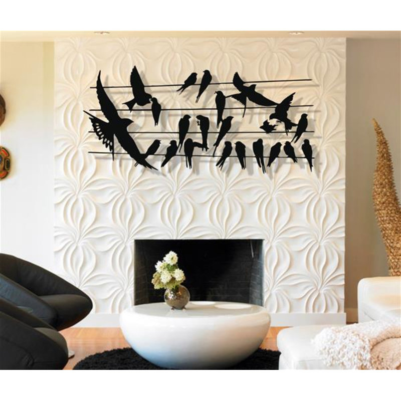 Red Barrel Studio METAL WALL ART, METAL BIRD FLOCKS WALL ART, METAL